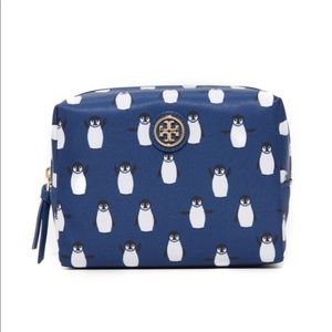 Tory Burch penguin printed nylon cosmetic bag